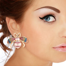 Load image into Gallery viewer, Designer Style Rainbow Bee Studs
