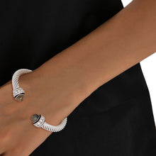 Load image into Gallery viewer, Labradorite Cable Classic Bangle
