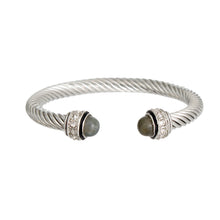 Load image into Gallery viewer, Labradorite Cable Classic Bangle
