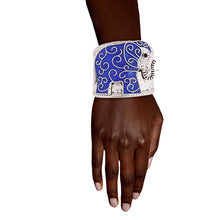 Load image into Gallery viewer, Full Blue Elephant Cuff
