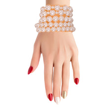 Load image into Gallery viewer, Cream Pearl Bracelets 5 Pcs
