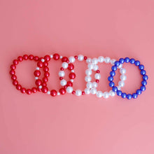 Load image into Gallery viewer, Red White Blue Bracelets 5 Pcs
