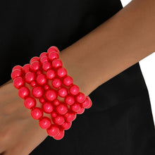 Load image into Gallery viewer, Red Pearl Bracelets 5 Pcs
