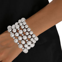 Load image into Gallery viewer, Silver Pearl Bracelets 5 Pcs
