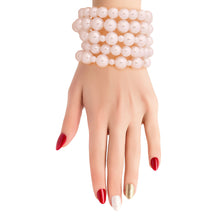 Load image into Gallery viewer, White Pearl Bracelets 5 Pcs
