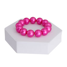 Load image into Gallery viewer, Fuchsia Bubble Gum Pearl Bracelet
