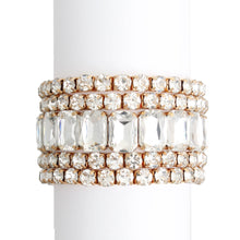 Load image into Gallery viewer, 5 Strand Gold Crystal Bracelets
