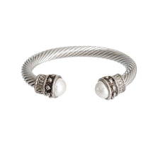 Load image into Gallery viewer, Thick Cable Classic Silver Bangle
