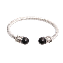 Load image into Gallery viewer, Black Pearl Cable Classic Bangle
