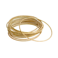 Load image into Gallery viewer, 14 Pcs Gold Cut Bangles
