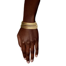 Load image into Gallery viewer, 14 Pcs Gold Cut Bangles
