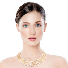 Load image into Gallery viewer, Gold Bar Rhinestone Collar
