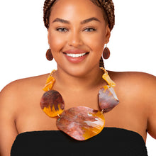 Load image into Gallery viewer, Brown Dipped Necklace Set
