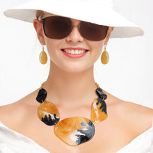 Load image into Gallery viewer, Mustard Black Dipped Necklace

