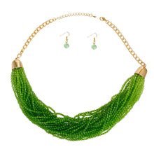 Load image into Gallery viewer, 34 Strand Green Bead Necklace
