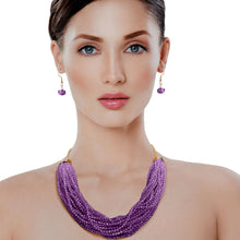 Load image into Gallery viewer, 34 Strand Purple Bead Necklace
