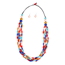 Load image into Gallery viewer, Long Multi Color Toggle Necklace
