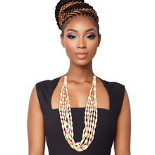 Load image into Gallery viewer, Long Pink Green Toggle Necklace
