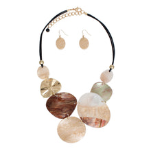 Load image into Gallery viewer, Marbled Light Dark Brown Necklace
