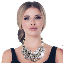 Load image into Gallery viewer, Zebra Disc Necklace

