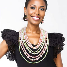 Load image into Gallery viewer, Pink Green Pearl 8 Strand Set
