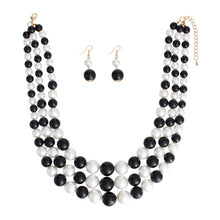Load image into Gallery viewer, Black and White Pearl 3 Layer Set

