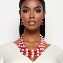 Load image into Gallery viewer, Red White Pearl 3 Layer Set
