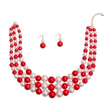 Load image into Gallery viewer, Red White Pearl 3 Layer Set
