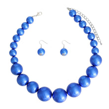 Load image into Gallery viewer, Royal Blue Graduated Bubble Gum Pearls
