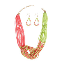 Load image into Gallery viewer, 20 Strand Pink Green Knot Set
