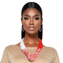 Load image into Gallery viewer, 20 Strand Red White Knot Set
