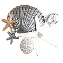 Load image into Gallery viewer, Gray Seashell Magnetic Pin
