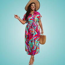 Load image into Gallery viewer, XLarge Hip Pleat Shirt Dress
