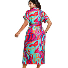 Load image into Gallery viewer, XLarge Hip Pleat Shirt Dress
