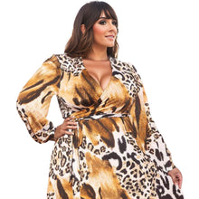 Load image into Gallery viewer, 5XL Criss Cross Animal Dress
