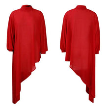 Load image into Gallery viewer, M Sheer Red Asymmetric Tunic

