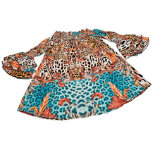 Load image into Gallery viewer, 1XL Leopard Ruffle Sleeve Dress
