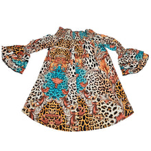 Load image into Gallery viewer, 1XL Leopard Ruffle Sleeve Dress
