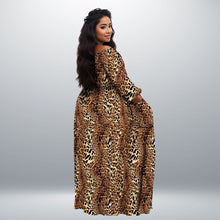 Load image into Gallery viewer, 1XL Leopard Split Maxi Dress
