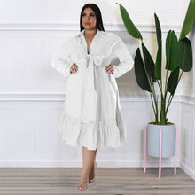 Load image into Gallery viewer, 2XL White Bow Knot Dress
