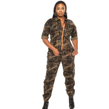 Load image into Gallery viewer, 2XL Camo Zip Jumpsuit
