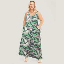 Load image into Gallery viewer, 1XL Green Cami Romper
