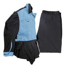 Load image into Gallery viewer, 1XL Black Denim Shirt Pant Set
