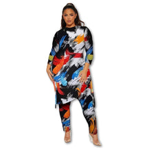 Load image into Gallery viewer, 5XL Painted Black Tunic Set
