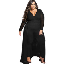 Load image into Gallery viewer, 2XL Black Mesh High Low Pant Set

