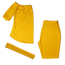 Load image into Gallery viewer, 1XL Mustard Off-Shoulder Shorts Set
