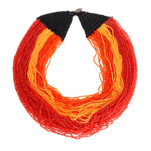 Load image into Gallery viewer, Mixed Orange 100 Strand Necklace
