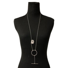 Load image into Gallery viewer, Silver Brass Face Pendant Necklace
