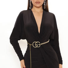 Load image into Gallery viewer, Gold Embellished Side Double G Belt
