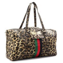 Load image into Gallery viewer, Leopard Print Trolley Weekender Duffel

